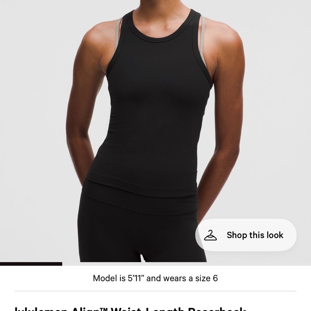 Lululemon Athletica Black Racerback Tank